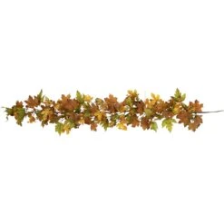 Northlight Maple Leaves And Berries Artificial Fall Harvest Garland - 5' X 8" - Unlit Brown 11 Northlight Maple Leaves And Berries Artificial Fall Harvest Garland - 5' X 8" - Unlit Brown -Northlight 519557548705296 1