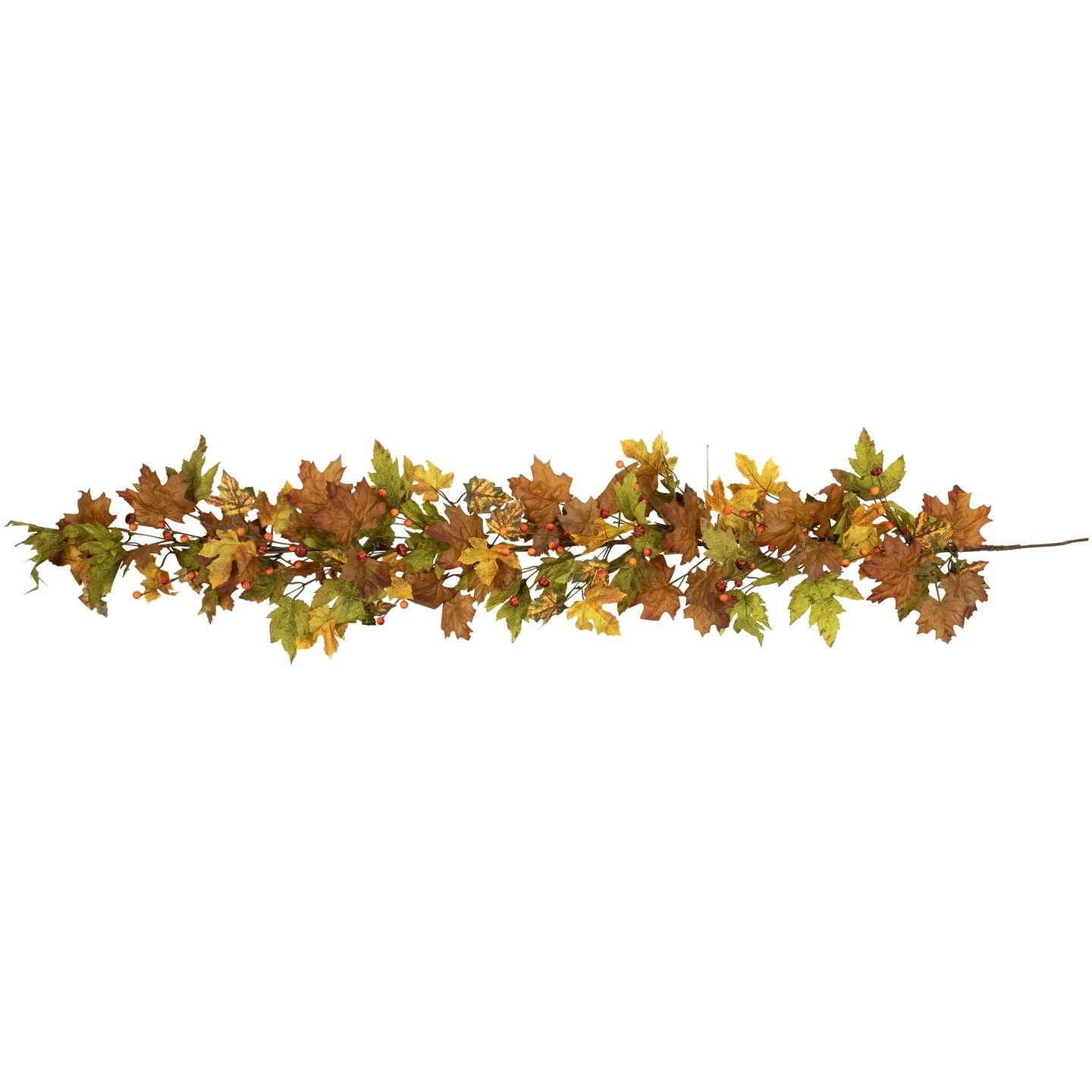Northlight Maple Leaves And Berries Artificial Fall Harvest Garland - 5' X 8" - Unlit Brown 3 Northlight Maple Leaves And Berries Artificial Fall Harvest Garland - 5' X 8" - Unlit Brown