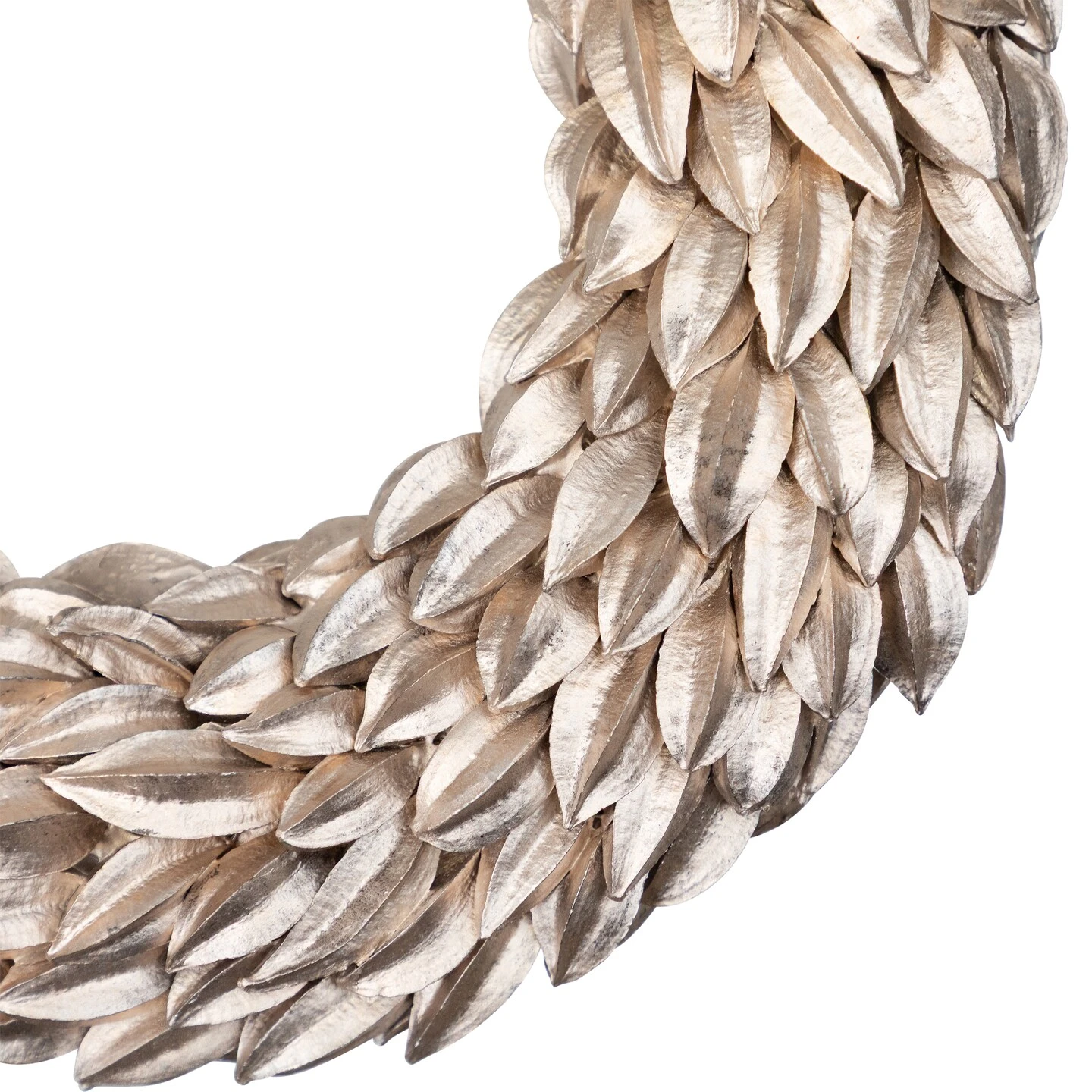 Northlight Champagne Gold Budding Leaves Glitter Christmas Wreath - 12" - Unlit 7 Northlight Champagne Gold Budding Leaves Glitter Christmas Wreath - 12" - Unlit - Image 5