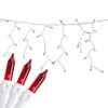 Northlight Mini Incandescent Icicle Christmas Lights - Red - 3.5' White Wire - 100ct