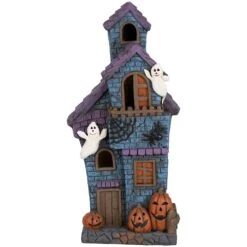 Northlight LED Lighted Haunted House With Ghosts Halloween Decoration - 22.75" Blue 12 Northlight LED Lighted Haunted House With Ghosts Halloween Decoration - 22.75" Blue -Northlight 522698803844448