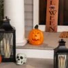 Northlight LED Lighted And Animated Double-Sided Jack O' Lantern Halloween Decoration - 9.75" Orange 2 Northlight LED Lighted And Animated Double-Sided Jack O' Lantern Halloween Decoration - 9.75" Orange -Northlight 522820842805168