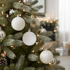 Northlight Shatterproof 3-Finish Christmas Ball Ornaments - 2.5" (60mm) - White - 100ct -Northlight 524109252515440
