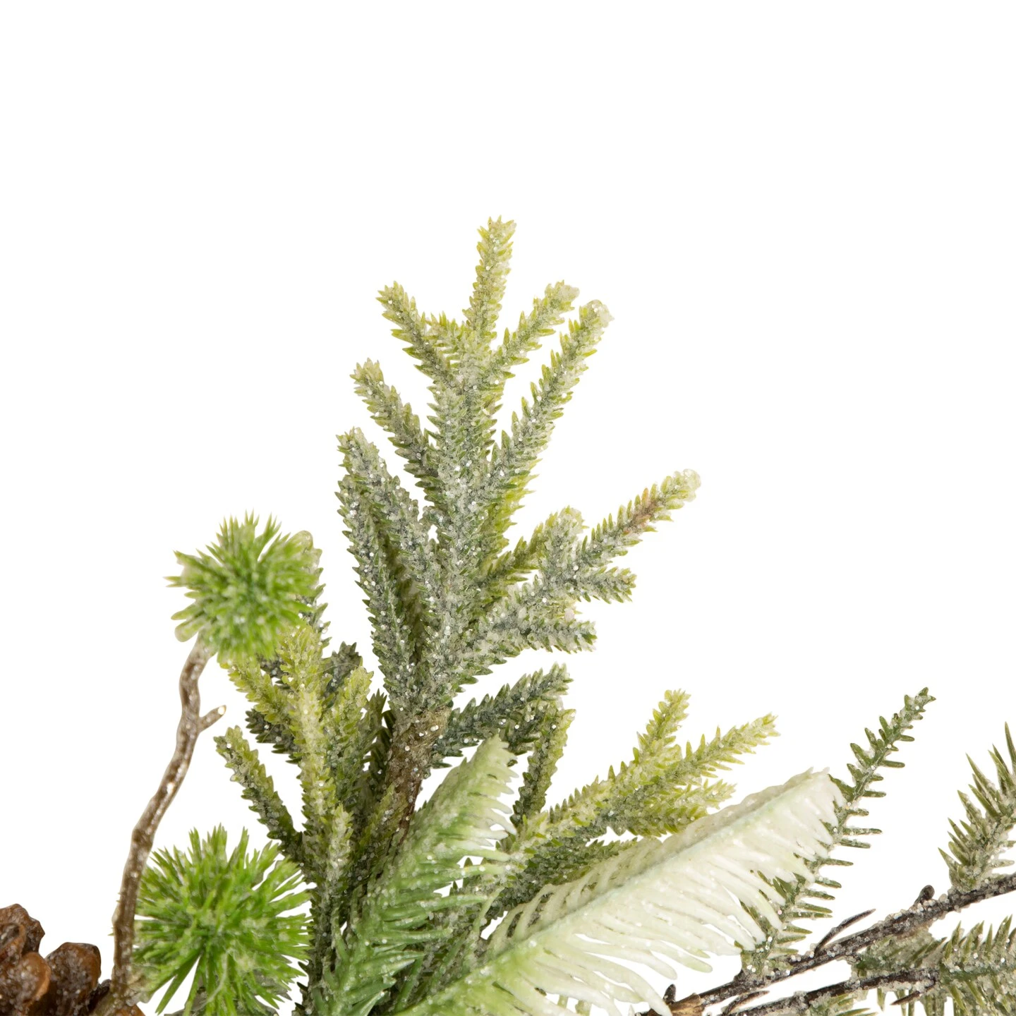 Northlight Artificial Christmas Garland With Frosted Foliage And Pinecones - 5' X 8" - Unlit Green 6 Northlight Artificial Christmas Garland With Frosted Foliage And Pinecones - 5' X 8" - Unlit Green - Image 4
