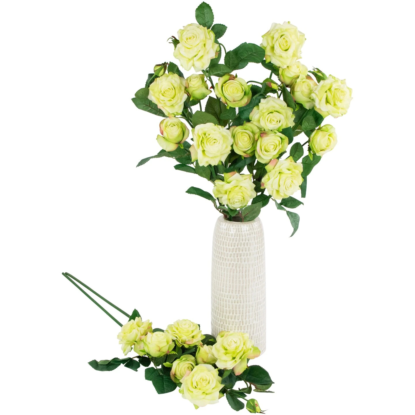 Northlight Real Touch™ Yellow And Green Artificial Rose Floral Sprays, Set Of 6 - 35" 8 Northlight Real Touch™ Yellow And Green Artificial Rose Floral Sprays, Set Of 6 - 35" - Image 6