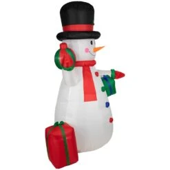 Northlight LED Lighted Inflatable Snowman With Gifts Outdoor Christmas Decoration - 8' White -Northlight 524274595087584