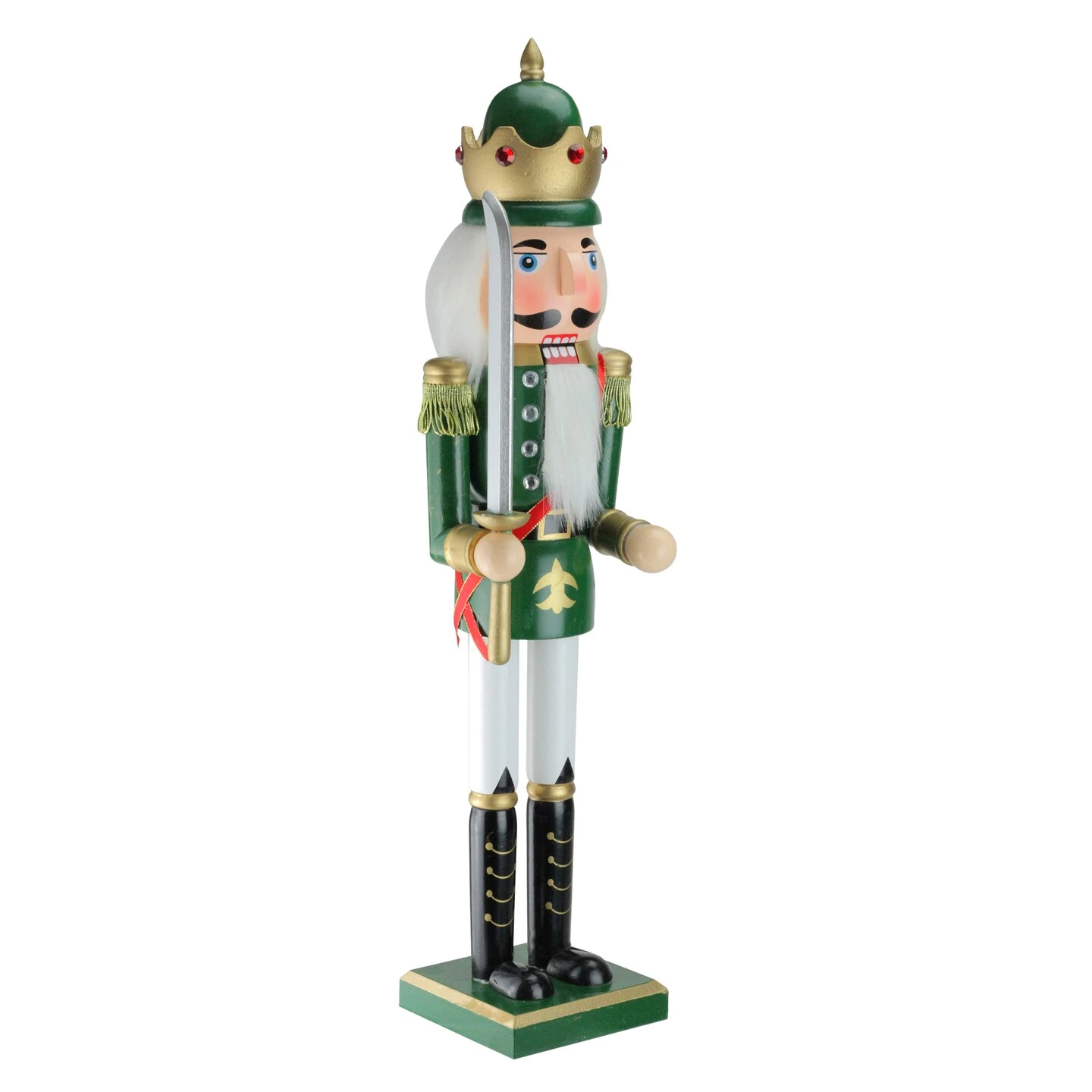 Northlight 24" Green And Gold Christmas Nutcracker King With Sword 7 Northlight 24" Green And Gold Christmas Nutcracker King With Sword - Image 5