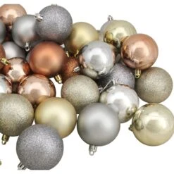 Northlight Shatterproof 3-Finish Christmas Ball Ornaments - 2.5" (60mm) - Earth Tone - 60ct Brown 10 Northlight Shatterproof 3-Finish Christmas Ball Ornaments - 2.5" (60mm) - Earth Tone - 60ct Brown -Northlight 524275016418528
