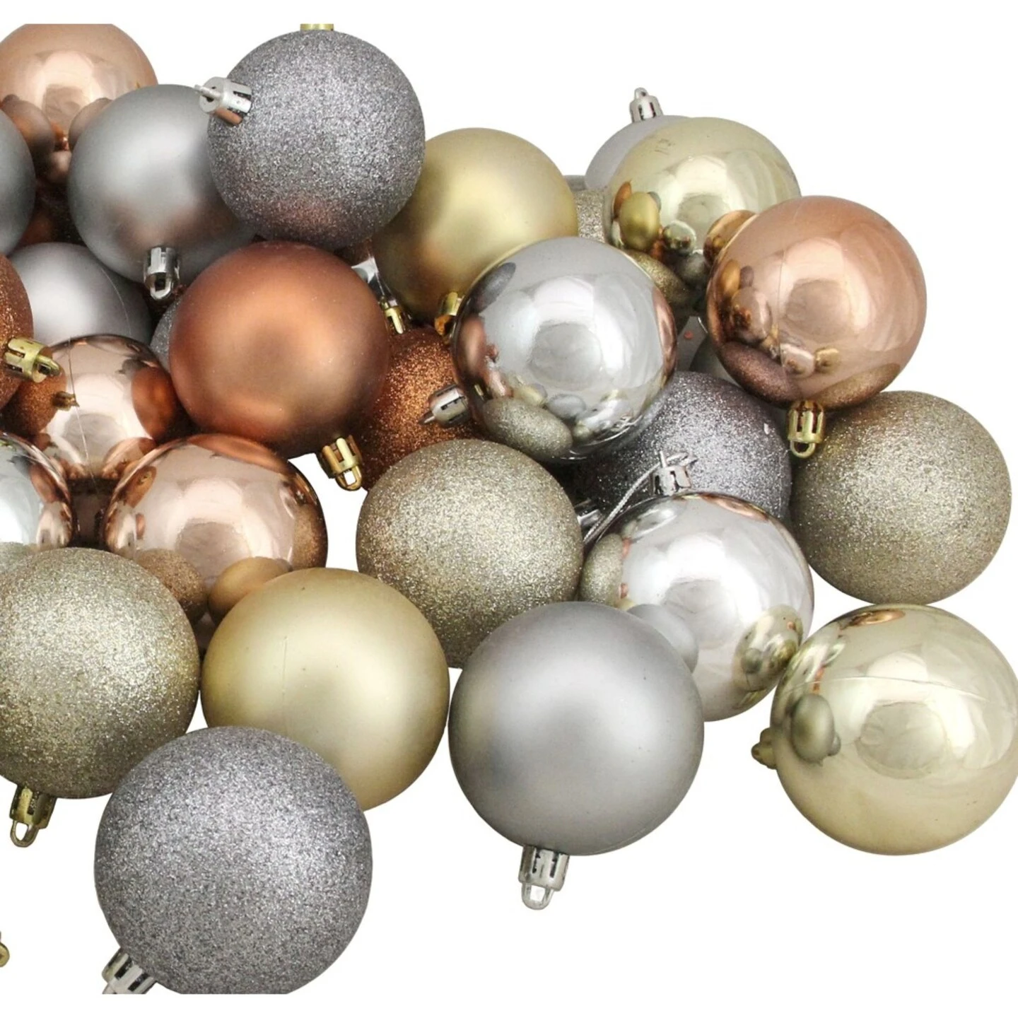 Northlight Shatterproof 3-Finish Christmas Ball Ornaments - 2.5" (60mm) - Earth Tone - 60ct Brown 6 Northlight Shatterproof 3-Finish Christmas Ball Ornaments - 2.5" (60mm) - Earth Tone - 60ct Brown - Image 4