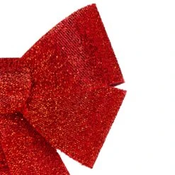 Northlight LED Lighted Color Changing Tinsel Bow Christmas Decoration - 17" Red 12 Northlight LED Lighted Color Changing Tinsel Bow Christmas Decoration - 17" Red -Northlight 524275090015456