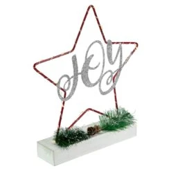 Northlight LED Lighted Star Silhouette Christmas "Joy" Sign - 11" Red 11 Northlight LED Lighted Star Silhouette Christmas "Joy" Sign - 11" Red -Northlight 524275501057248