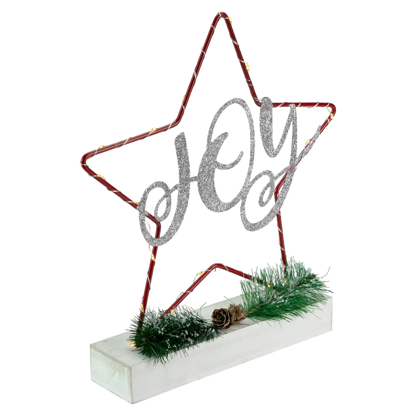 Northlight LED Lighted Star Silhouette Christmas "Joy" Sign - 11" Red 6 Northlight LED Lighted Star Silhouette Christmas "Joy" Sign - 11" Red - Image 4