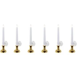 Northlight Single Light Window Candles With Remote And Timer - 10" - White - Set Of 6 -Northlight 524275630884064