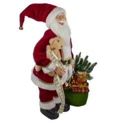 Northlight 2' Standing Santa Christmas Figure With Presents And A Naughty Or Nice List Red -Northlight 524275853378784