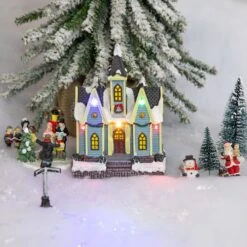 Northlight LED Lighted Snowy Church Christmas Village Display Piece - 6" Multi -Northlight 52842154408864