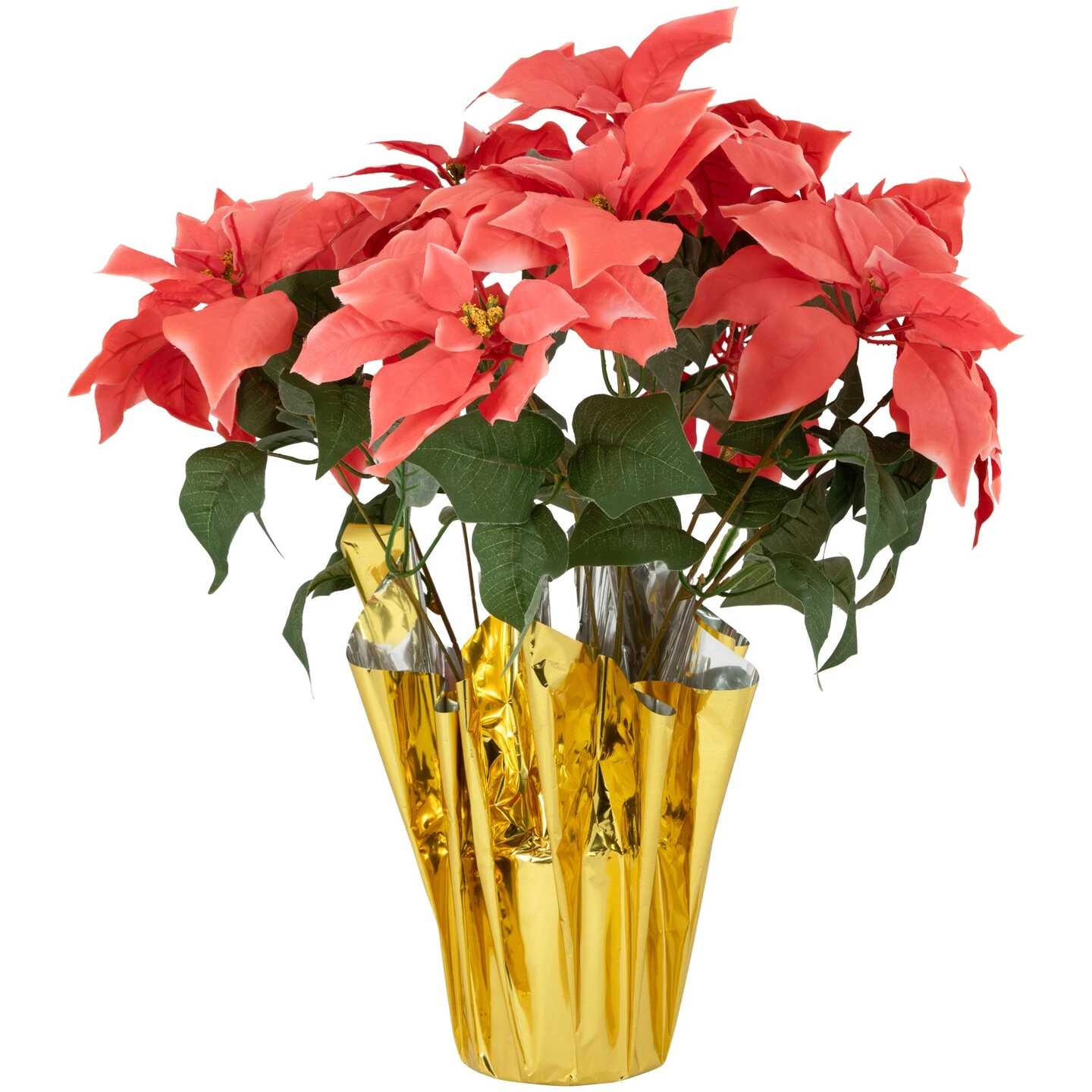 Northlight Artificial Christmas Poinsettia With Wrapped Base - 20" - Pink 10 Northlight Artificial Christmas Poinsettia With Wrapped Base - 20" - Pink - Image 8