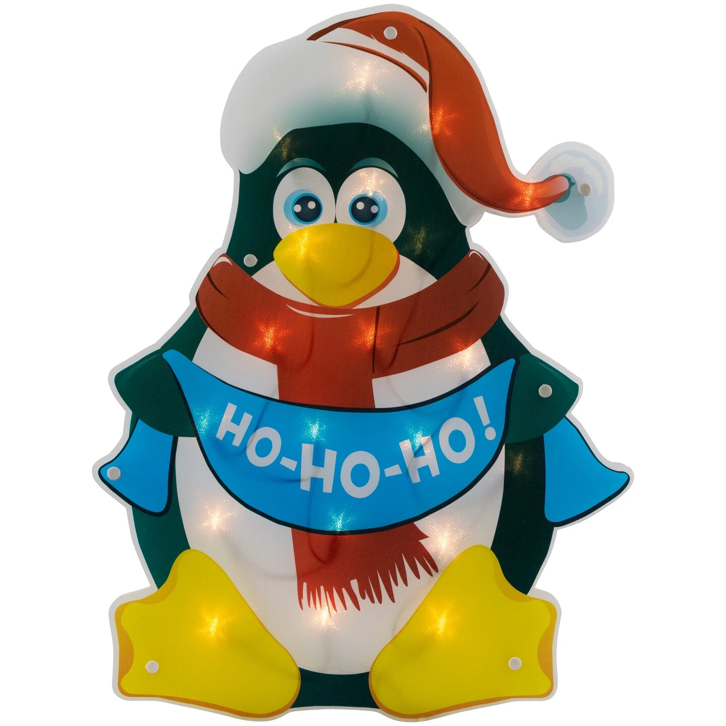 Northlight 17.5" Lighted Penguin Christmas Window Silhouette Black 5 Northlight 17.5" Lighted Penguin Christmas Window Silhouette Black - Image 3