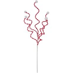 Northlight 24" Red And White Striped Candy Cane Curls Christmas Spray