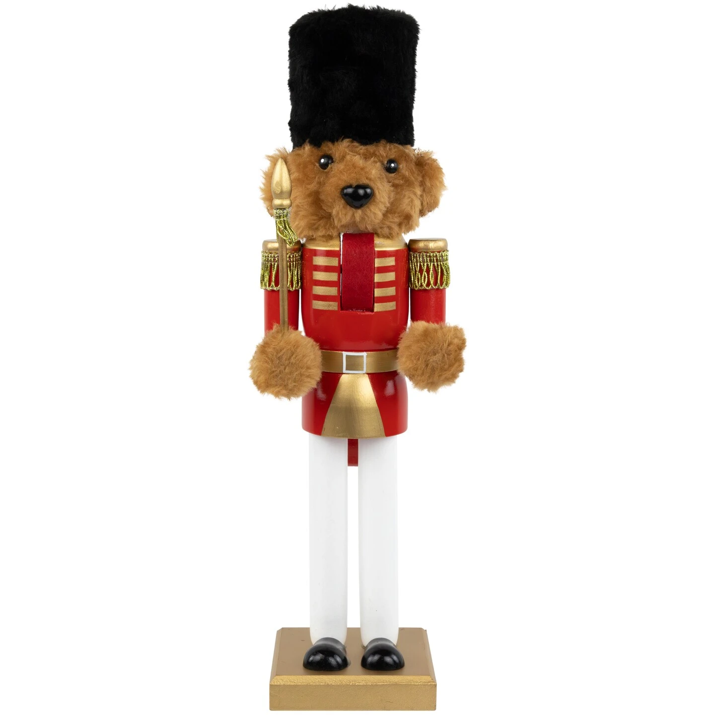 Northlight Plush Teddy Bear Soldier Christmas Nutcracker - 14" - Red And Gold 10 Northlight Plush Teddy Bear Soldier Christmas Nutcracker - 14" - Red And Gold - Image 8