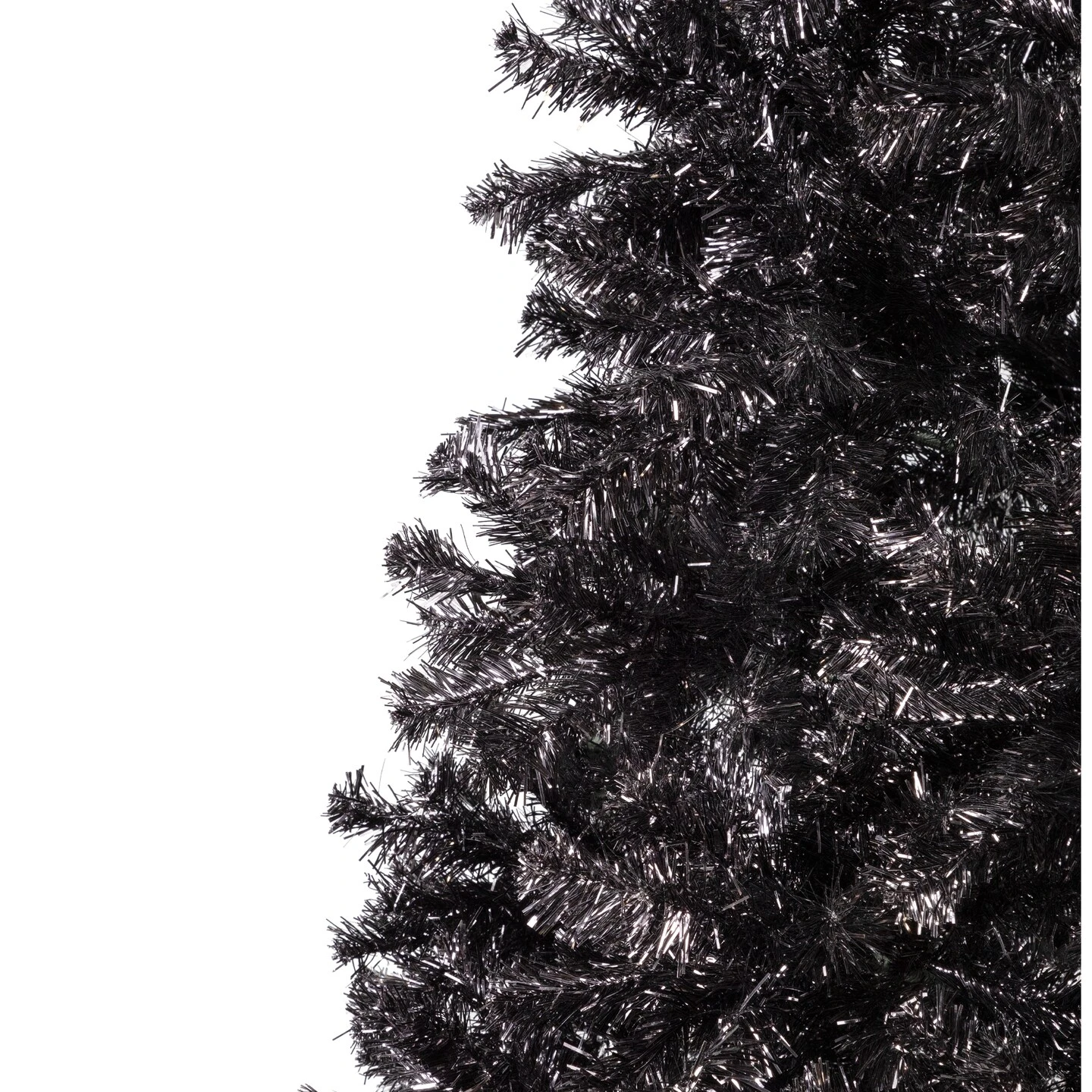 Northlight Artificial Tinsel Halloween Tree - 9' - Black - Unlit 6 Northlight Artificial Tinsel Halloween Tree - 9' - Black - Unlit - Image 4