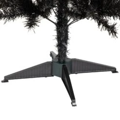 Northlight Holographic Black Slim Artificial Tinsel Halloween Tree - 4' - Black - Unlit -Northlight 543820275926240