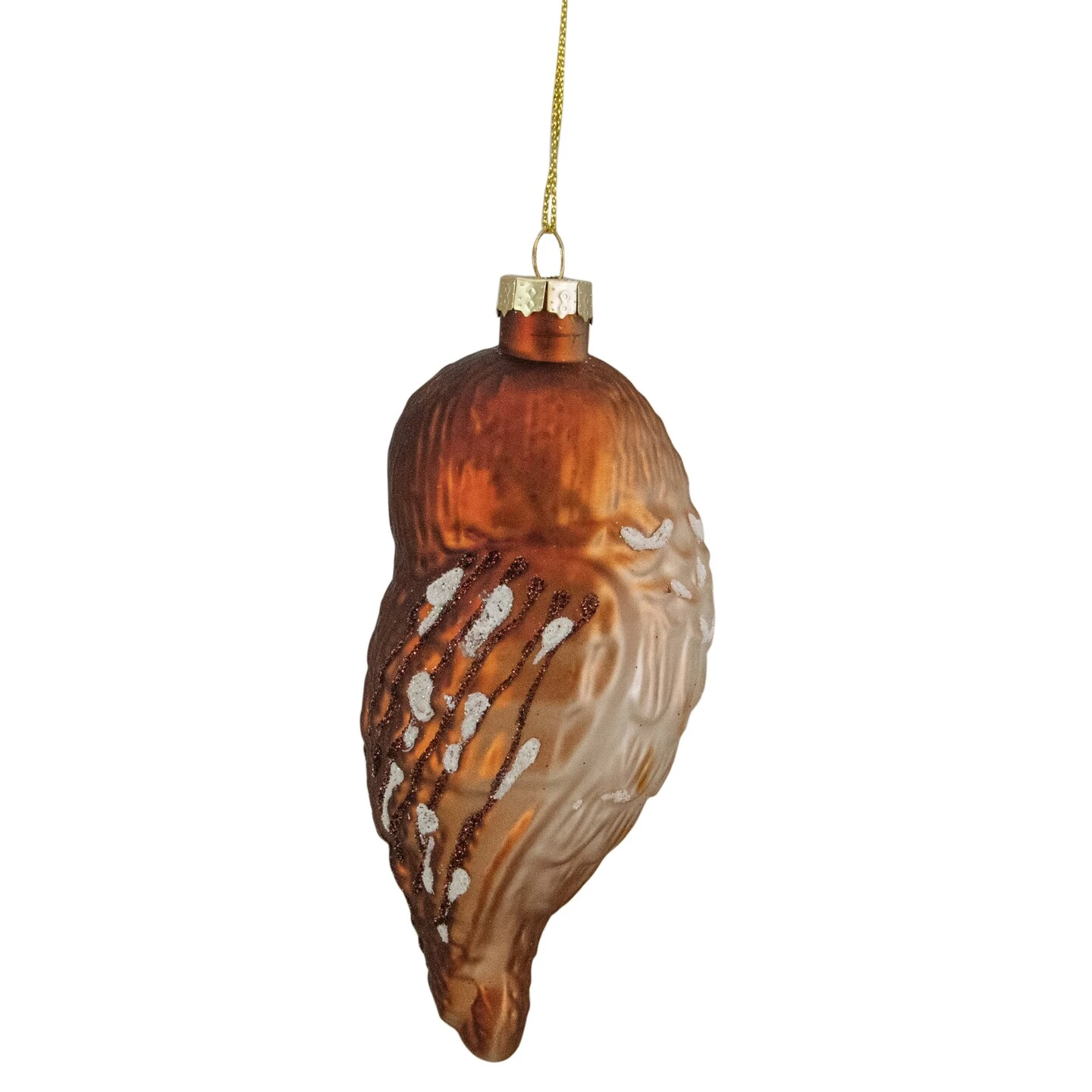 Northlight 4.5" Brown And White Glass Owl Christmas Ornament 7 Northlight 4.5" Brown And White Glass Owl Christmas Ornament - Image 5