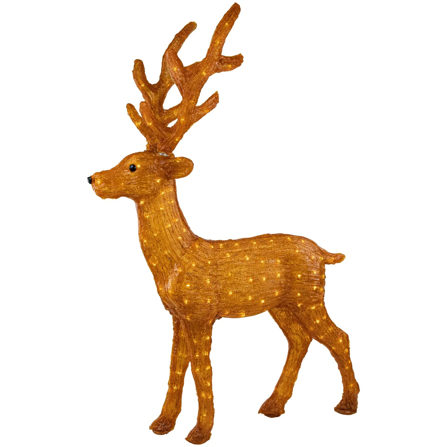 Northlight LED Lighted Commercial Grade Acrylic Reindeer Outdoor Christmas Decoration - 46" Brown 6 Northlight LED Lighted Commercial Grade Acrylic Reindeer Outdoor Christmas Decoration - 46" Brown - Image 4