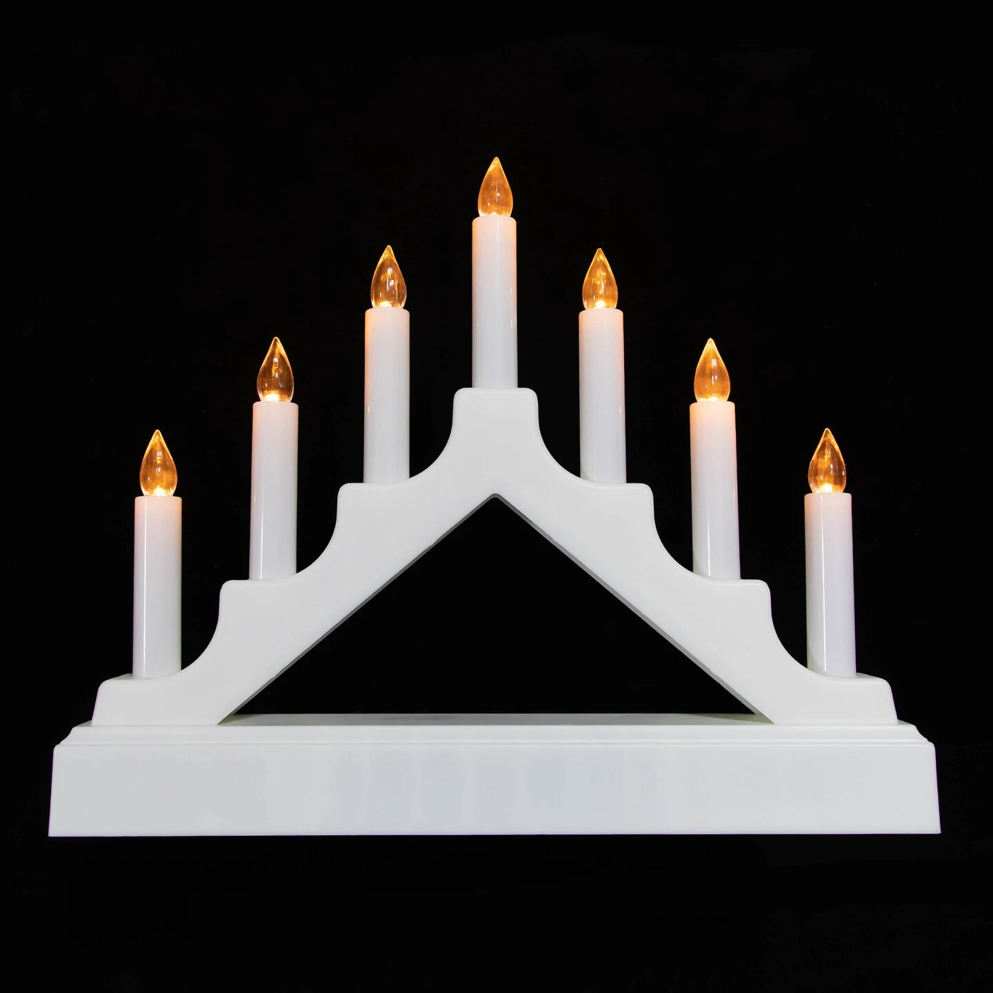 Northlight LED Lighted Christmas Candelabra Bridge - White Base - 13" 6 Northlight LED Lighted Christmas Candelabra Bridge - White Base - 13" - Image 4