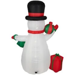 Northlight LED Lighted Inflatable Snowman With Gifts Outdoor Christmas Decoration - 8' White -Northlight 543820991251680