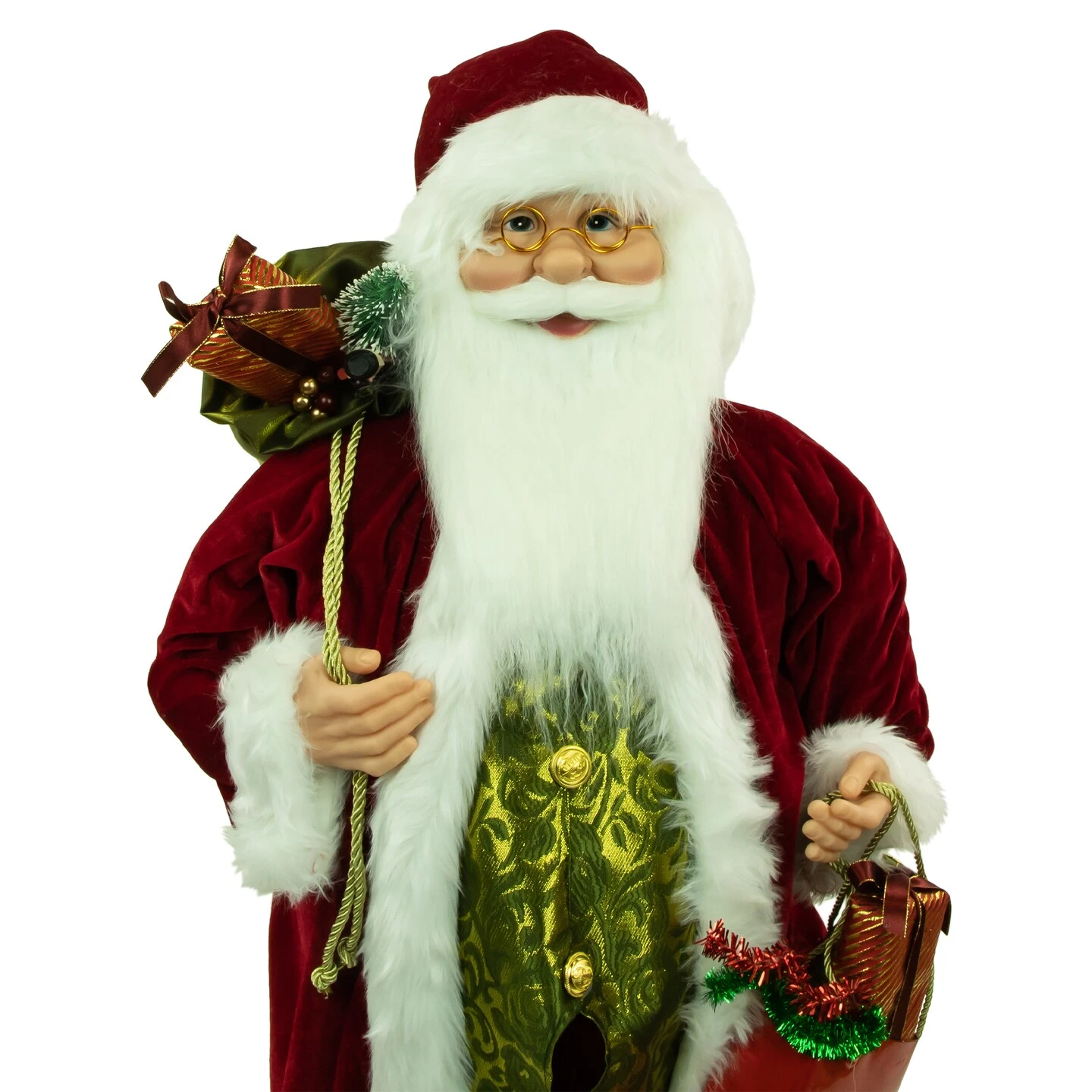 Northlight Santa Claus With Gift Bags Christmas Figure -36" Red 8 Northlight Santa Claus With Gift Bags Christmas Figure -36" Red - Image 6