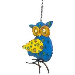 Northlight 7.75" Blue And Yellow Metal Owl Outdoor Wall Hanging 12 Northlight 7.75" Blue And Yellow Metal Owl Outdoor Wall Hanging -Northlight 543821179798752