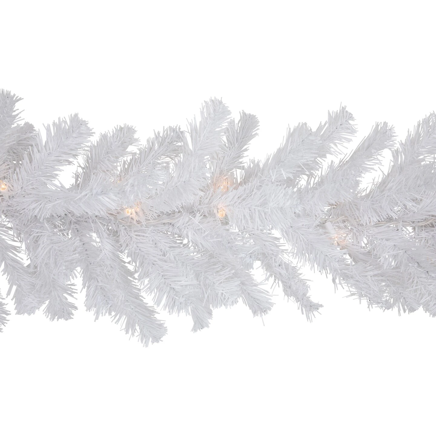 Northlight Pre-lit Snow White Artificial Christmas Garland - 9' X 12" - Clear Lights 8 Northlight Pre-lit Snow White Artificial Christmas Garland - 9' X 12" - Clear Lights - Image 6