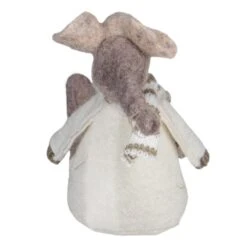 Northlight Plush Sitting Mouse Christmas Figure - 9.5" - Cream White -Northlight 543821829915872