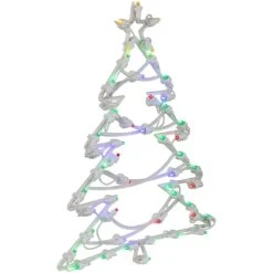 Northlight LED Lighted Christmas Tree Window Silhouette Decoration - 16" - Multicolor Lights White 14 Northlight LED Lighted Christmas Tree Window Silhouette Decoration - 16" - Multicolor Lights White -Northlight 549367981489376