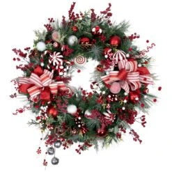 Northlight Peppermint Candy Artificial Pine Christmas Wreath - 42" - Unlit Red 17 Northlight Peppermint Candy Artificial Pine Christmas Wreath - 42" - Unlit Red -Northlight 549368401899232 2