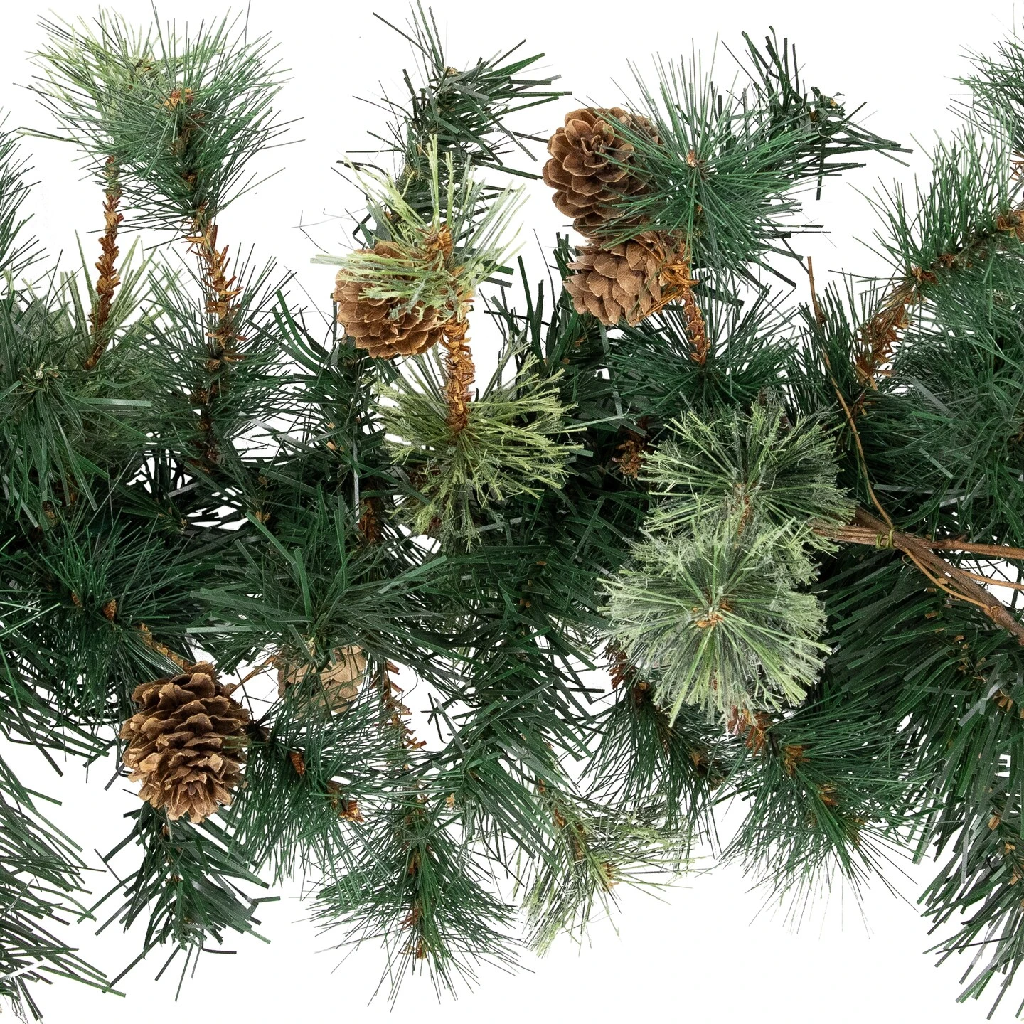 Northlight Yorkville Pine, Twig And Pinecone Artificial Christmas Garland - 9' X 12" - Unlit Green 9 Northlight Yorkville Pine, Twig And Pinecone Artificial Christmas Garland - 9' X 12" - Unlit Green - Image 7
