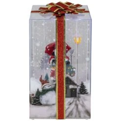 Northlight Musical Santa Lighted Snowing Gift Box With Ribbon Christmas Decoration - 12" Multi 16 Northlight Musical Santa Lighted Snowing Gift Box With Ribbon Christmas Decoration - 12" Multi -Northlight 549368930991840