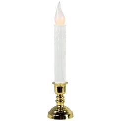 Northlight LED Lighted Window Candle With Automatic Timer - 8.5" White