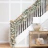 Northlight Flocked Pine And Ornaments Artificial Christmas Garland - 10' X15" - Unlit Silver -Northlight 556919644289232