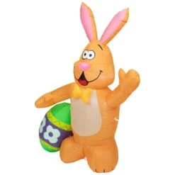 Northlight Inflatable LED Lighted Easter Bunny With Egg Outdoor Decoration - 4' Orange 15 Northlight Inflatable LED Lighted Easter Bunny With Egg Outdoor Decoration - 4' Orange -Northlight 559825724063696