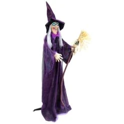 Northlight LED Lighted And Animated Witch Halloween Decoration - 5.5' Purple -Northlight 560255361182640