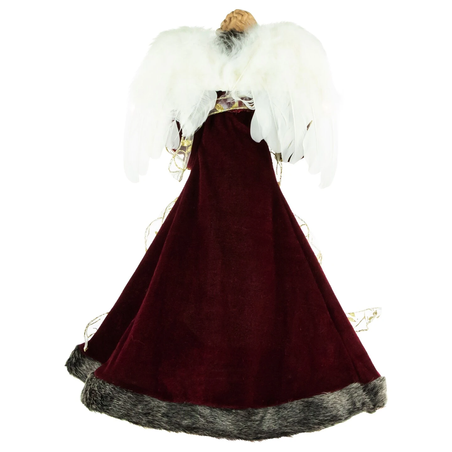 Northlight 18" Lighted Red And Gold Angel In A Dress Christmas Tree Topper - Warm White Lights 8 Northlight 18" Lighted Red And Gold Angel In A Dress Christmas Tree Topper - Warm White Lights - Image 6