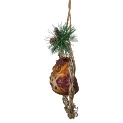 Northlight Glittered Owl In A Twig Wreath Glass Christmas Ornament - 5.25" -Brown -Northlight 56212951287008