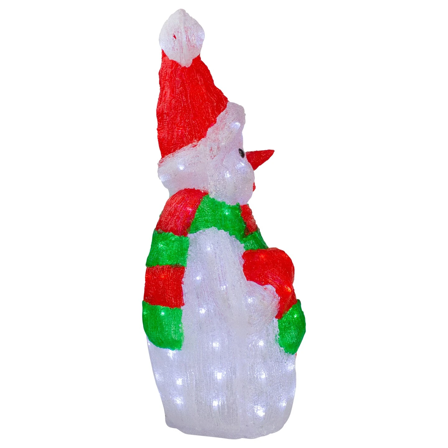 Northlight Lighted Commercial Grade Acrylic Christmas Snowman Display Decoration - 25" White 7 Northlight Lighted Commercial Grade Acrylic Christmas Snowman Display Decoration - 25" White - Image 5