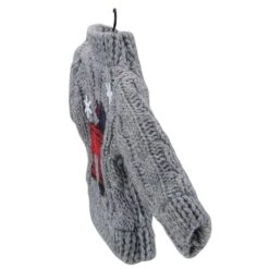 Northlight Ugly Sweater With Plaid Moose Christmas Ornament - 9" - Gray -Northlight 56214528345312