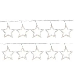 Northlight Twinkling Star Christmas Lights - Clear - 9' White Wire - 10ct