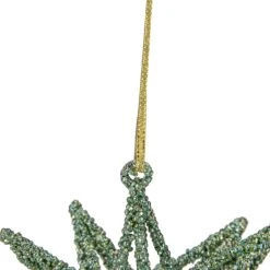 Northlight Starburst 3-D Glittered Christmas Ornament - 6.5" - Forest Green -Northlight 5764636201580356256