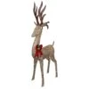 Northlight 74" LED Lighted Champagne Deer With Red Bow Outdoor Christmas Decoration Gold 2 Northlight 74" LED Lighted Champagne Deer With Red Bow Outdoor Christmas Decoration Gold -Northlight 5764636201586647712