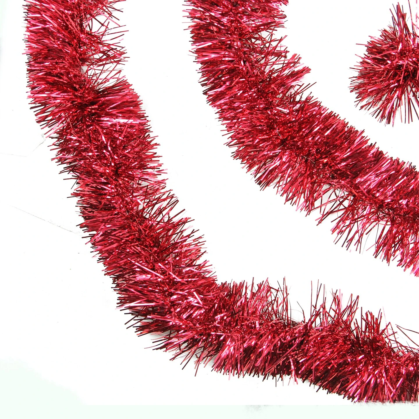 Northlight Commercial Christmas Foil Tinsel Garland - 50' X 4" - Red - Unlit 7 Northlight Commercial Christmas Foil Tinsel Garland - 50' X 4" - Red - Unlit - Image 5