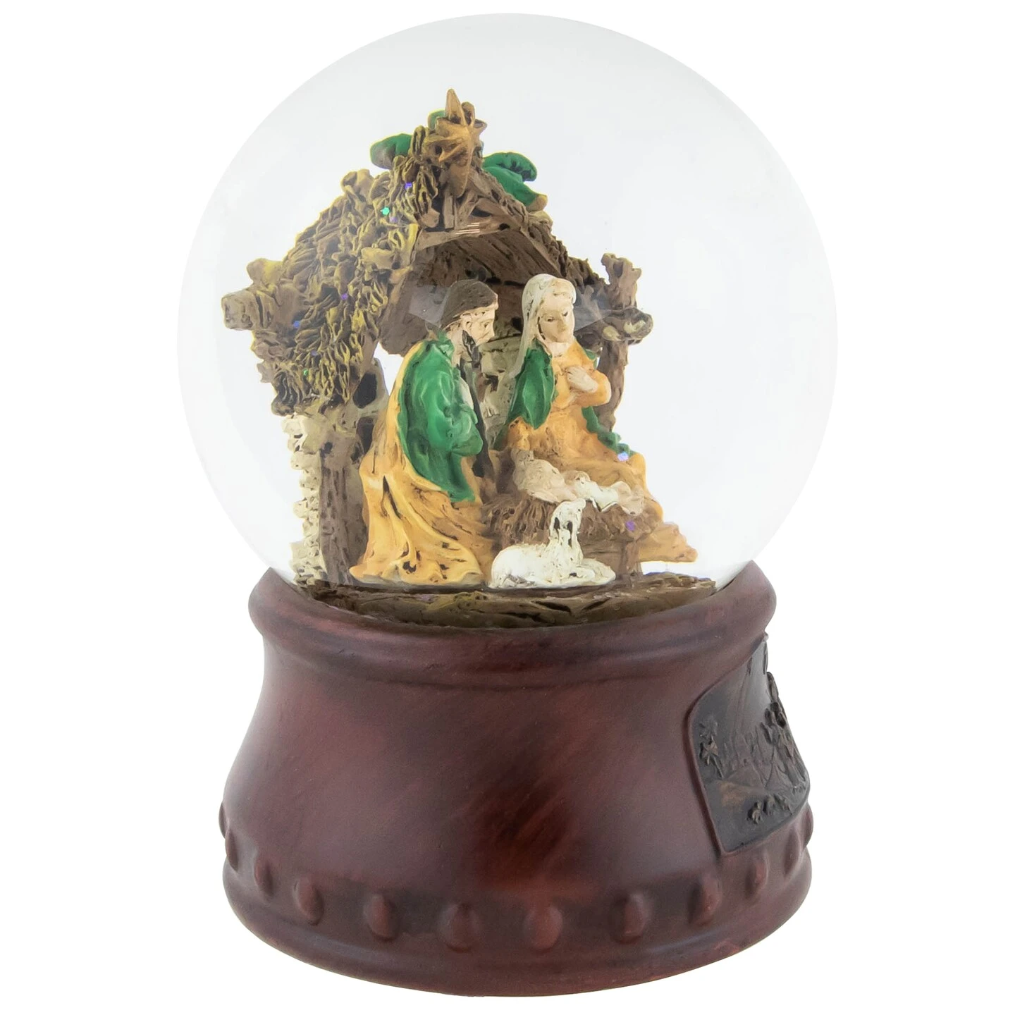 Northlight Christmas Nativity Musical Snow Globe - 5.5" Brown 6 Northlight Christmas Nativity Musical Snow Globe - 5.5" Brown - Image 4
